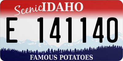 ID license plate E141140