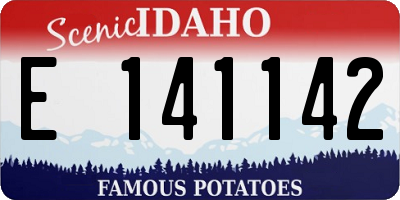 ID license plate E141142