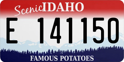 ID license plate E141150