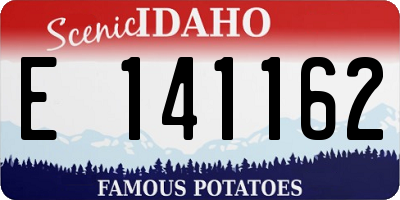 ID license plate E141162