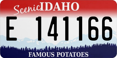 ID license plate E141166