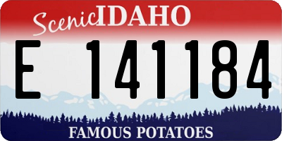 ID license plate E141184