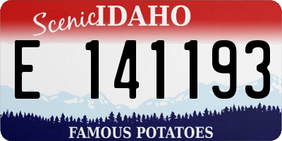 ID license plate E141193