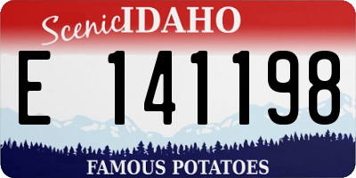 ID license plate E141198
