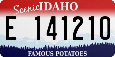 ID license plate E141210