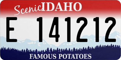 ID license plate E141212