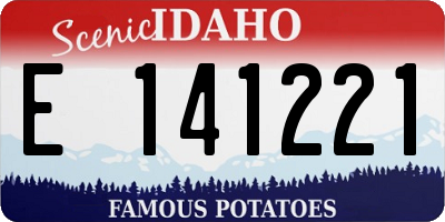 ID license plate E141221