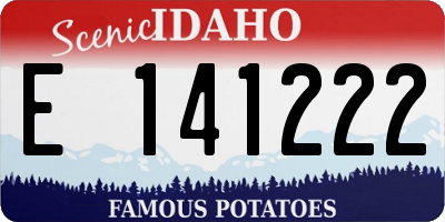 ID license plate E141222