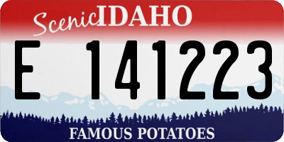 ID license plate E141223