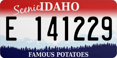 ID license plate E141229