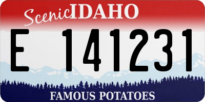 ID license plate E141231