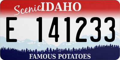 ID license plate E141233