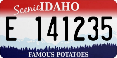 ID license plate E141235
