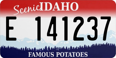 ID license plate E141237