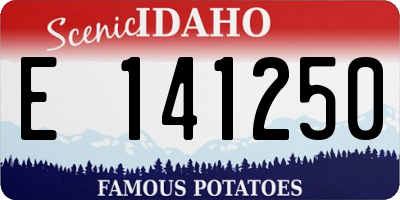 ID license plate E141250