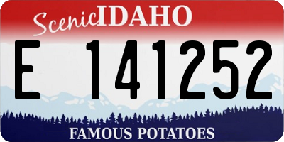 ID license plate E141252