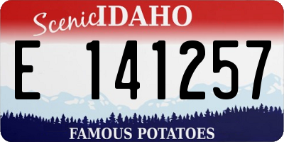 ID license plate E141257