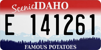ID license plate E141261