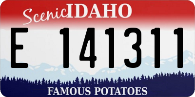 ID license plate E141311
