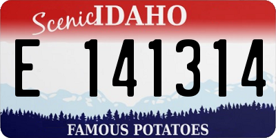 ID license plate E141314
