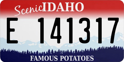 ID license plate E141317