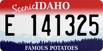 ID license plate E141325