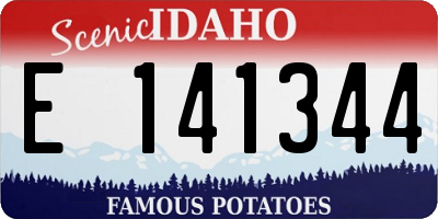 ID license plate E141344