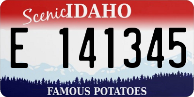 ID license plate E141345