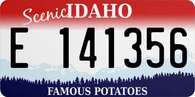 ID license plate E141356