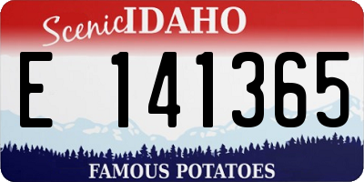 ID license plate E141365