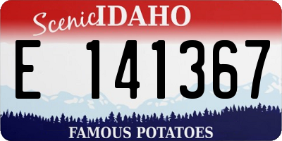 ID license plate E141367