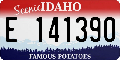 ID license plate E141390