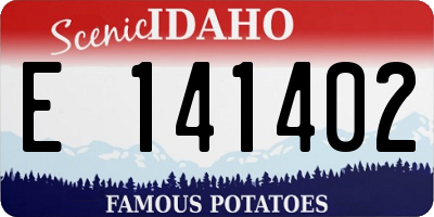 ID license plate E141402