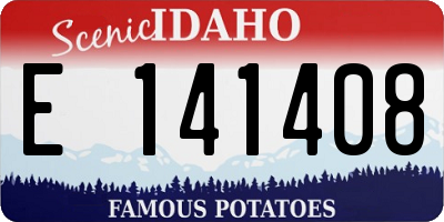 ID license plate E141408