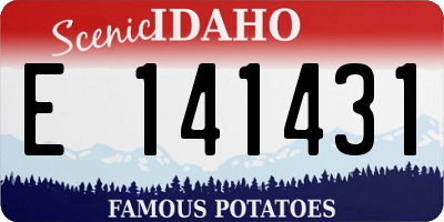 ID license plate E141431