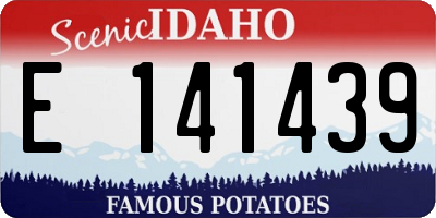 ID license plate E141439