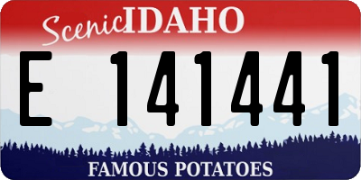 ID license plate E141441