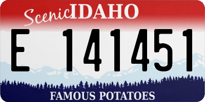 ID license plate E141451