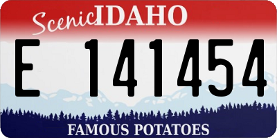 ID license plate E141454