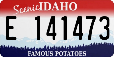 ID license plate E141473