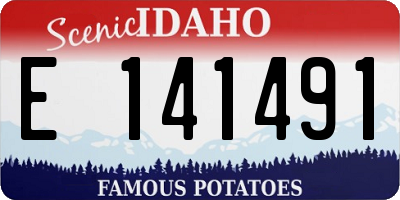 ID license plate E141491