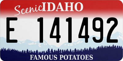 ID license plate E141492