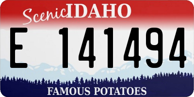 ID license plate E141494