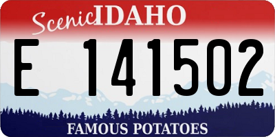ID license plate E141502