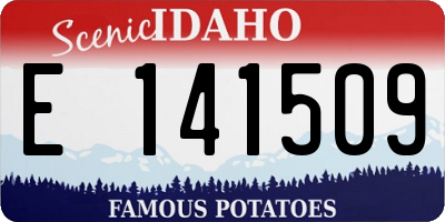 ID license plate E141509