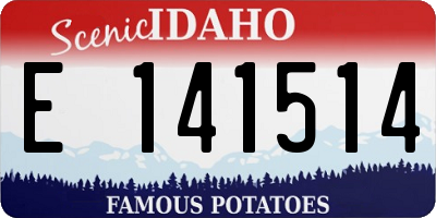 ID license plate E141514