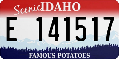 ID license plate E141517