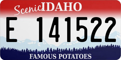 ID license plate E141522