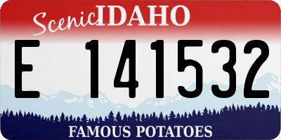 ID license plate E141532