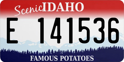 ID license plate E141536